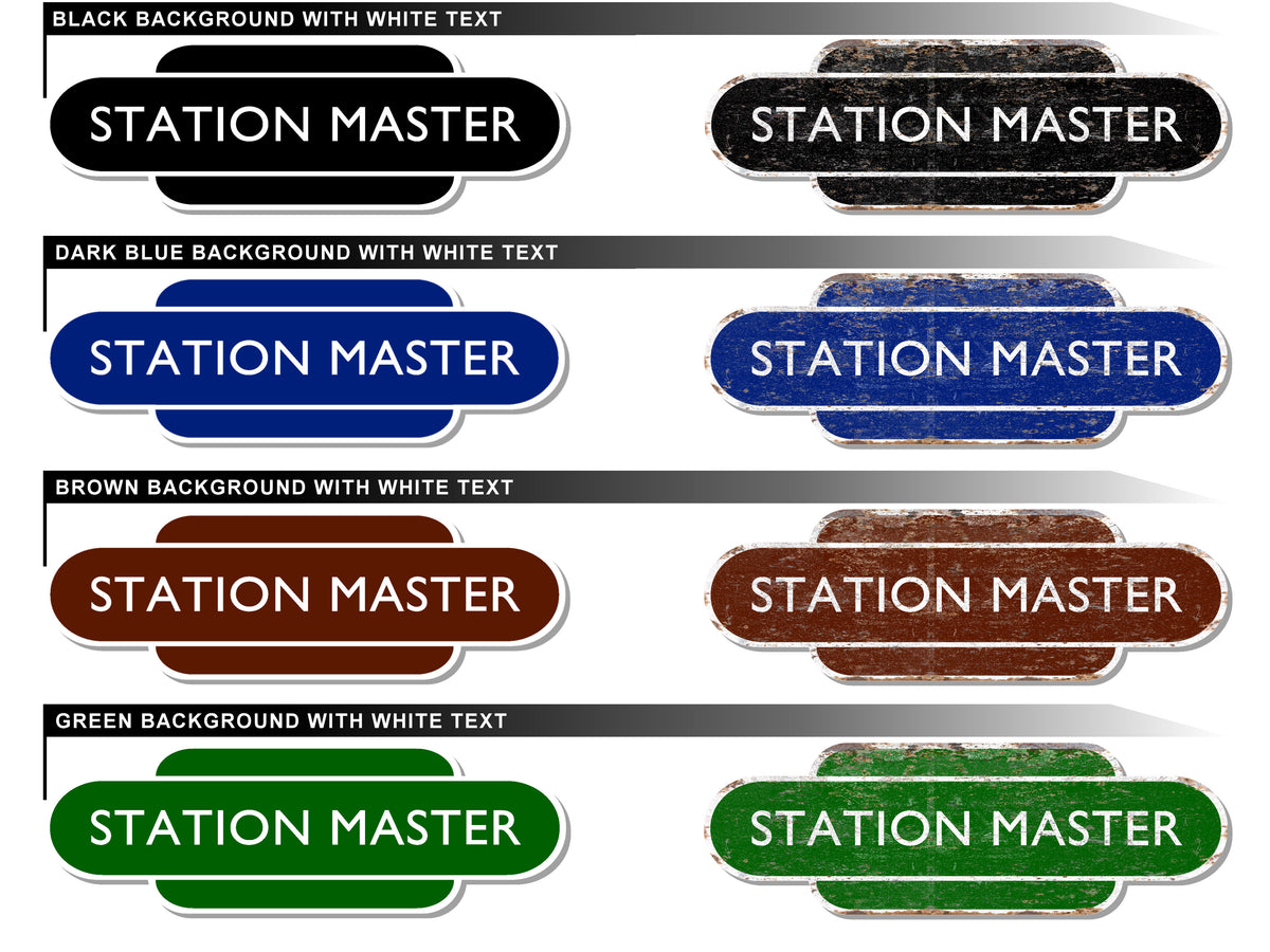 Station Master Railway Totem Sign