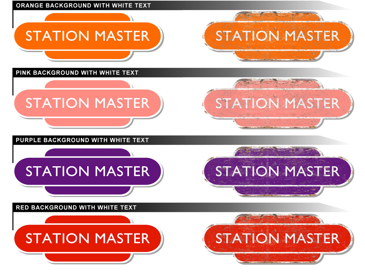 Station Master Railway Totem Sign