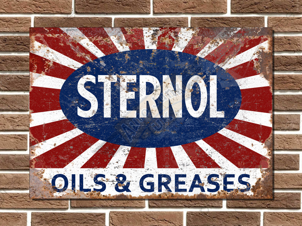Sternol Oils & Greases Metal Sign