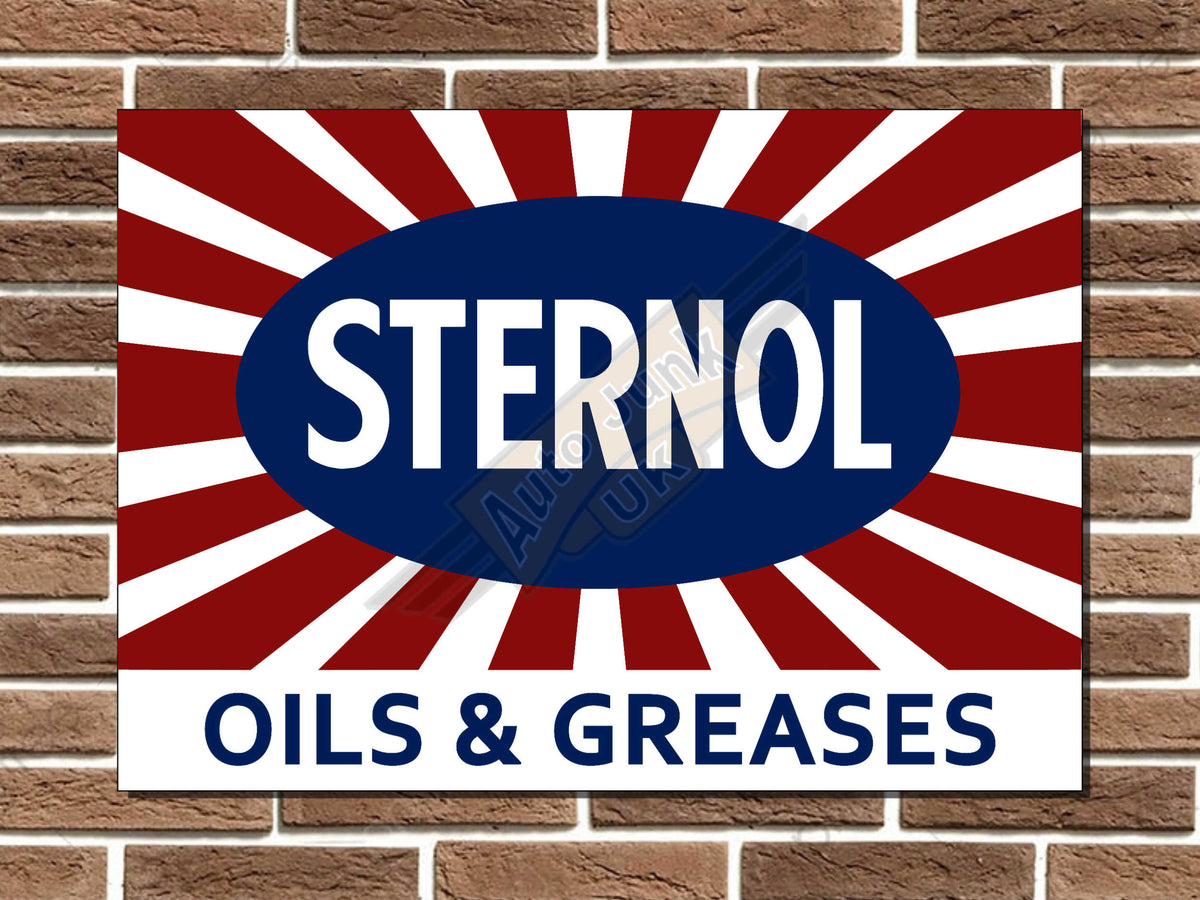 Sternol Oils & Greases Metal Sign