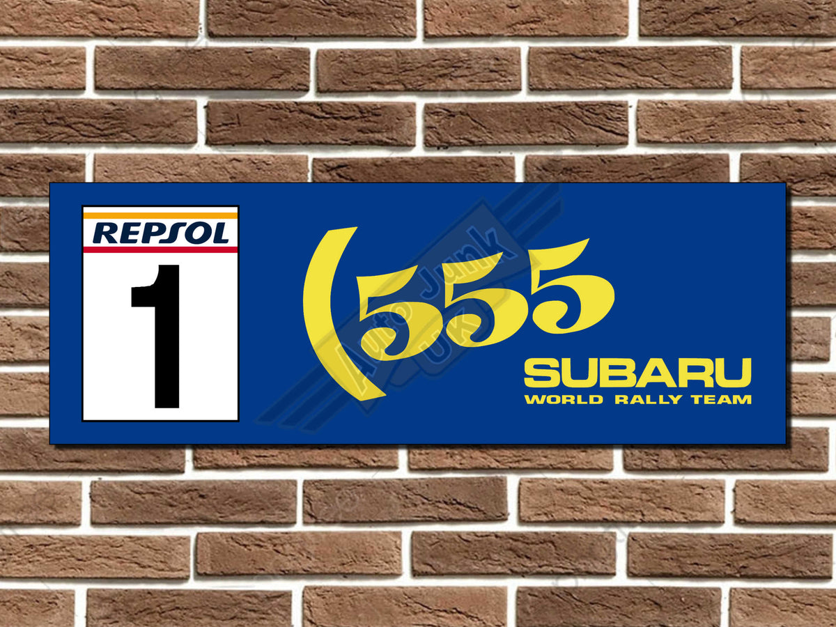 Subaru 555 Rally Team Sign