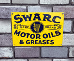 Swarc Motor Oils Enamel Sign
