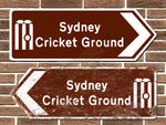 Sydney Cricket Ground Metal Road Sign