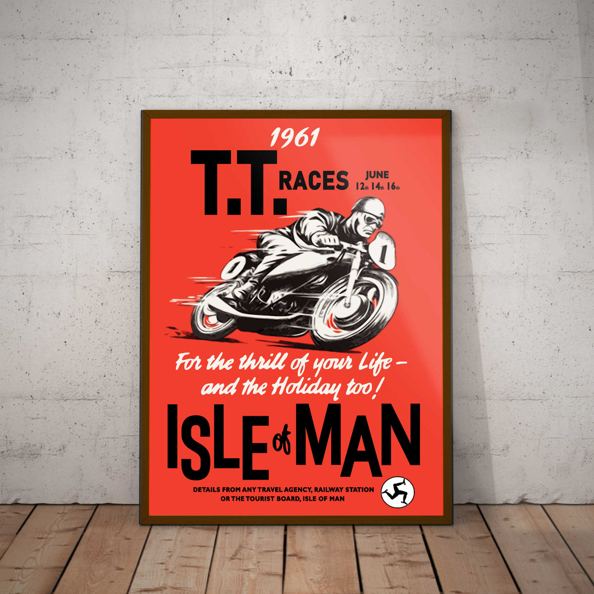 Isle of Man TT 1961 Paper Poster