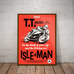 Isle of Man TT 1961 Paper Poster