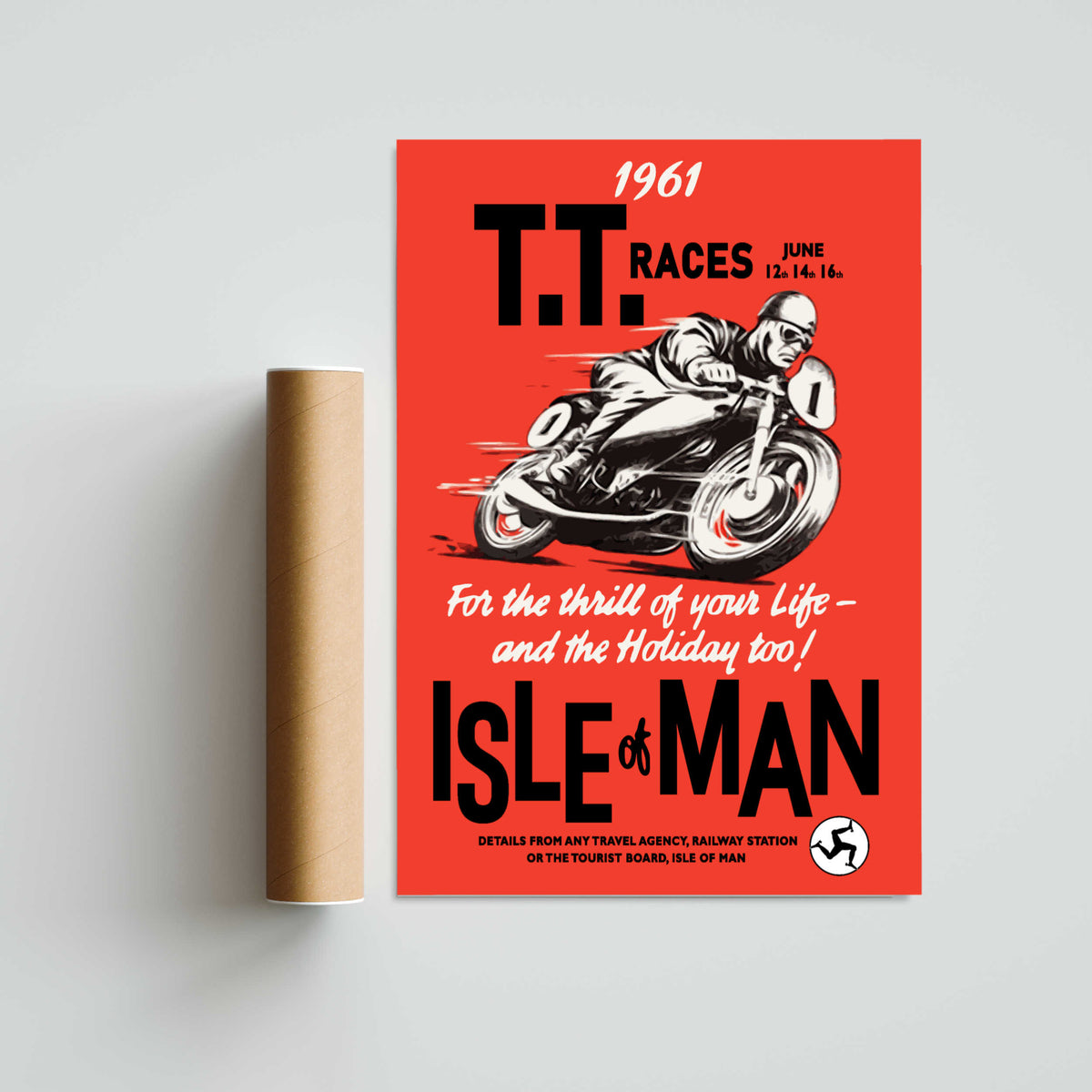 Isle of Man TT 1961 Paper Poster