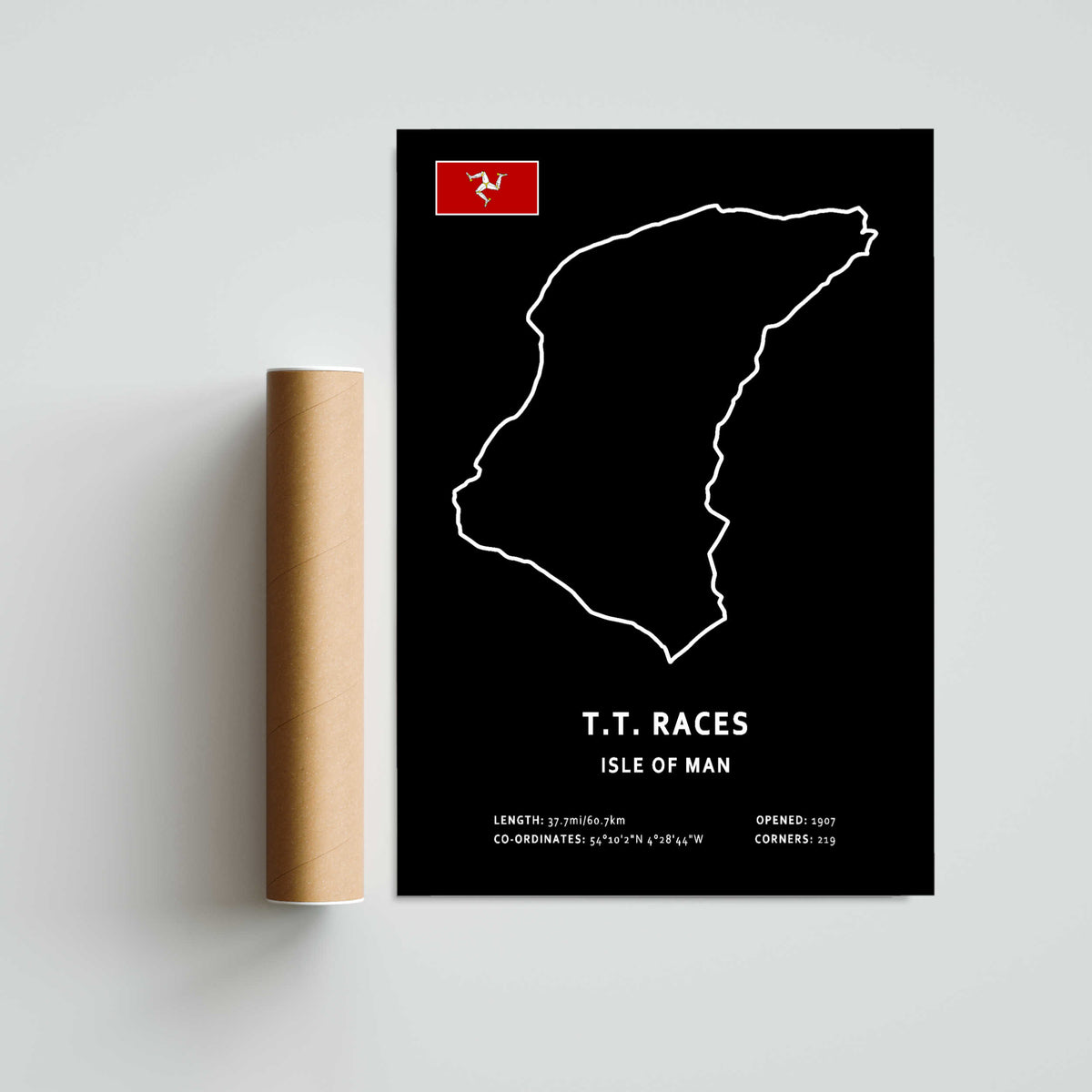 Isle of Man TT Circuit Paper Poster