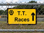 Isle of Man TT Races AA Direction Street Sign