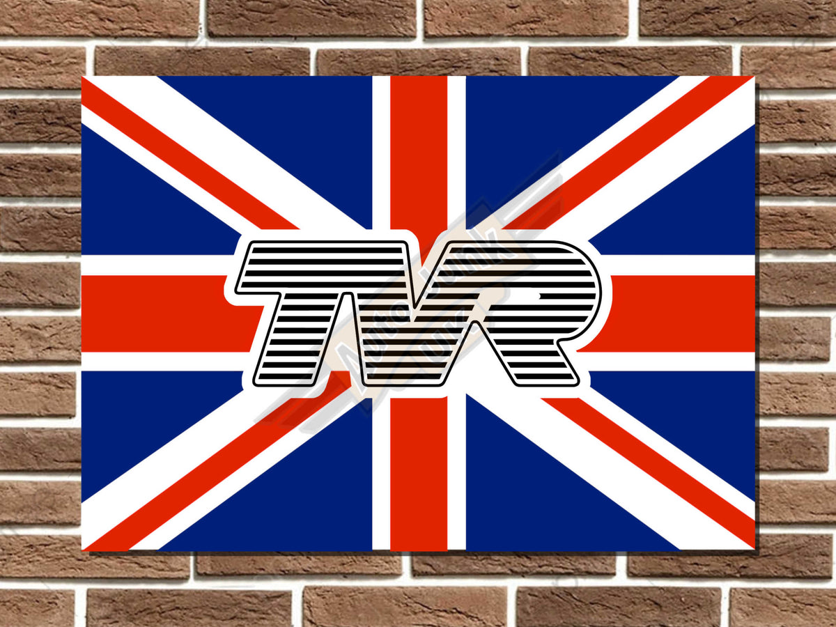 TVR Union Jack Metal Sign
