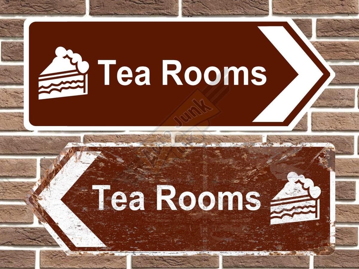 Tea Rooms Cake Metal Road Sign