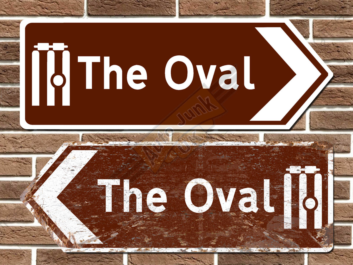The Oval Cricket Ground Metal Road Sign