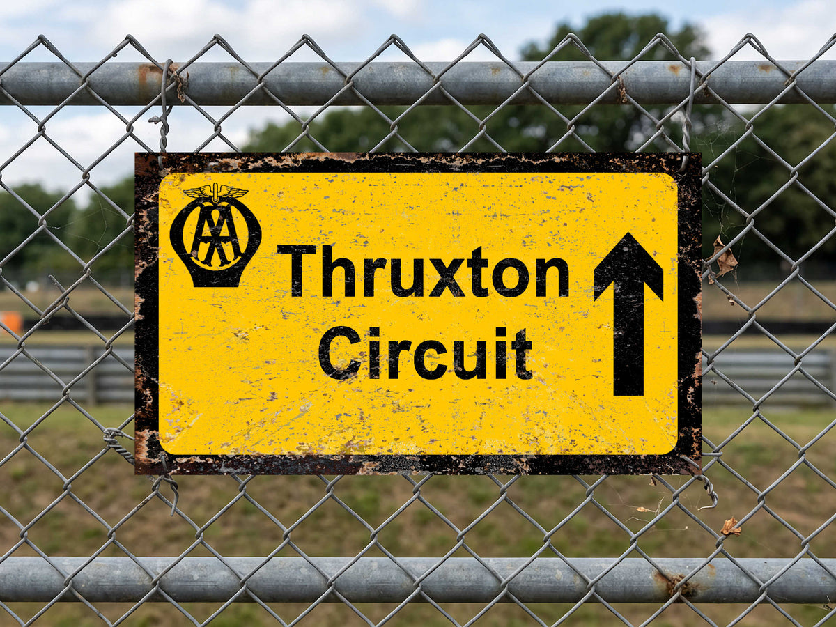 Thruxton Circuit AA Direction Street Sign