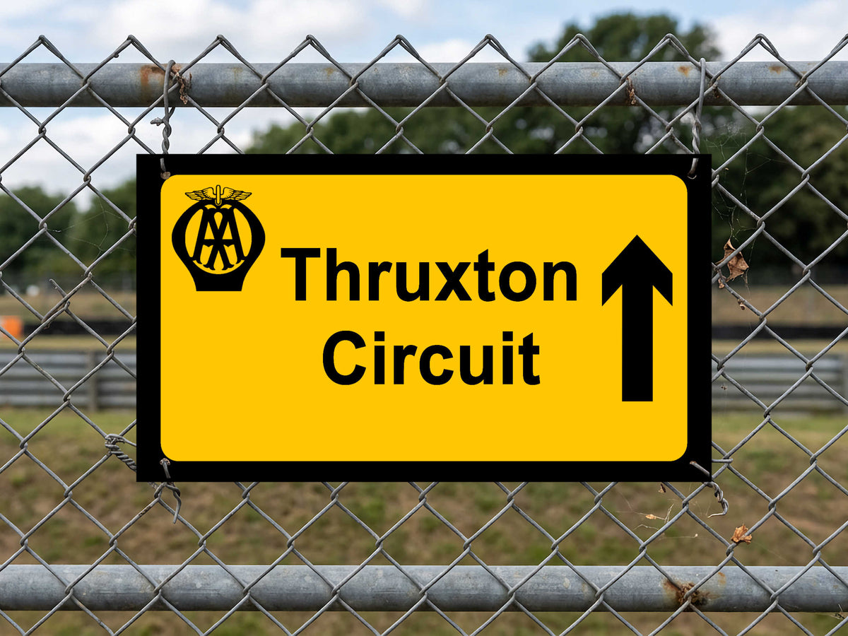Thruxton Circuit AA Direction Street Sign