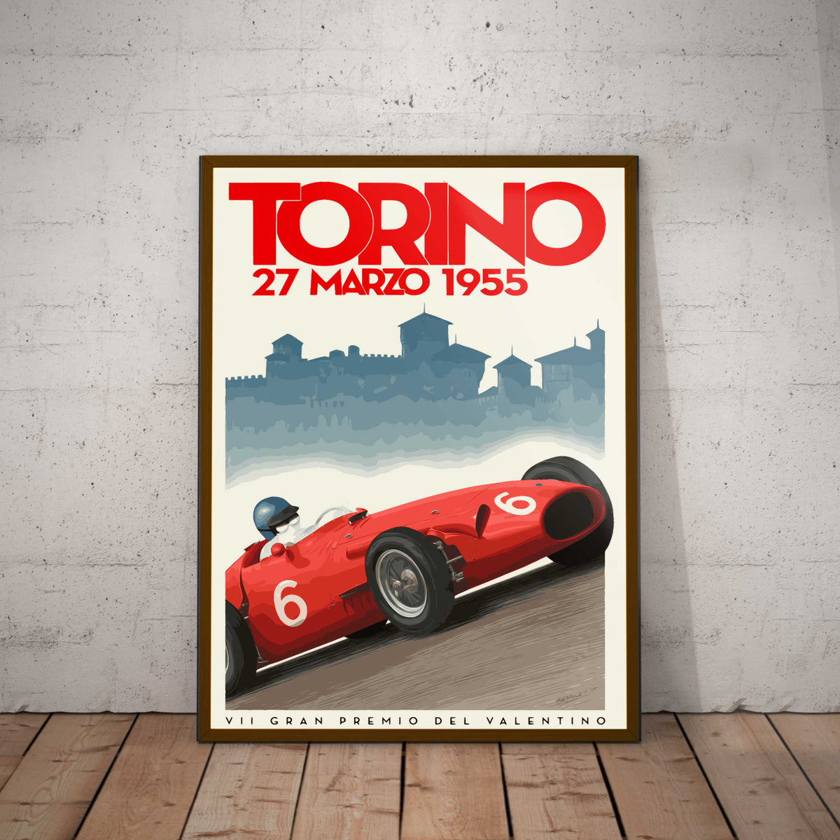 Torino Grand Prix 1955 Paper Poster