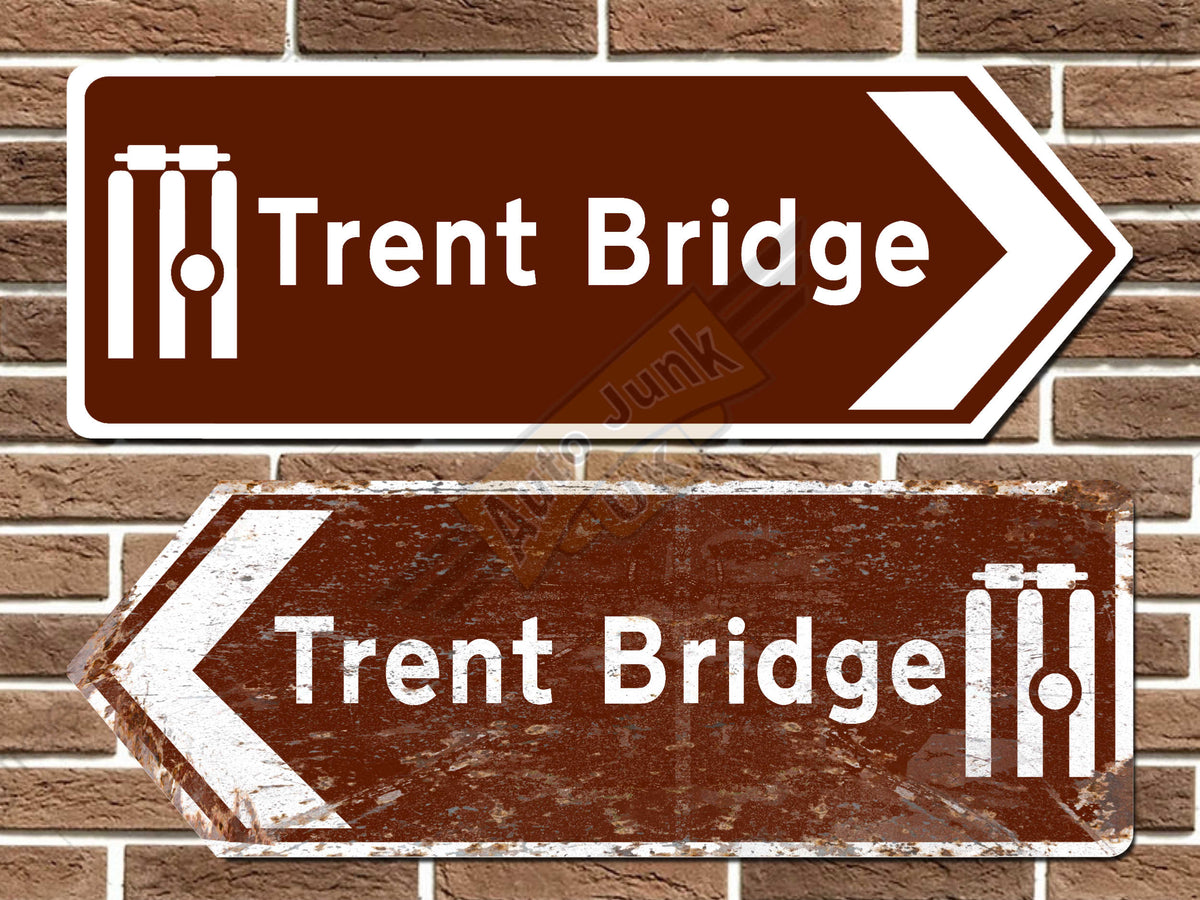 Trent Bridge Cricket Ground Metal Road Sign