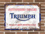 Triumph Authorised Dealer Metal Sign
