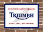 Triumph Authorised Dealer Metal Sign