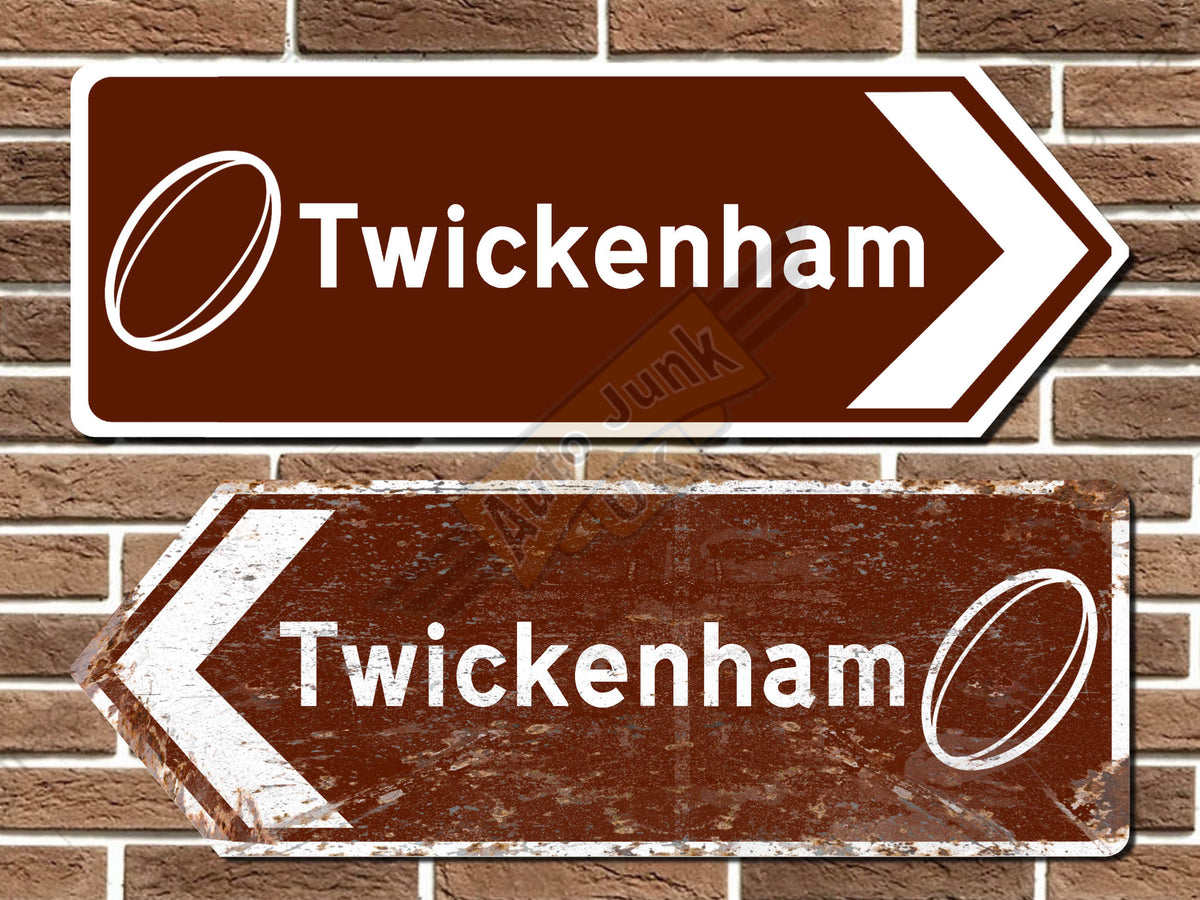 Twickenham Rugby Ground Metal Road Sign