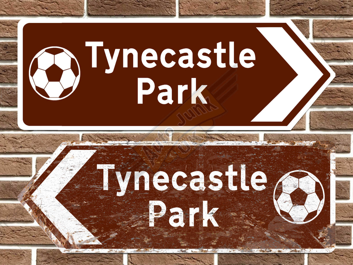 Tynecastle Park Football Metal Road Sign