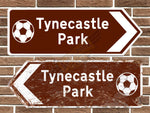 Tynecastle Park Football Metal Road Sign