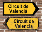 Valencia Race Circuit Metal Road Sign