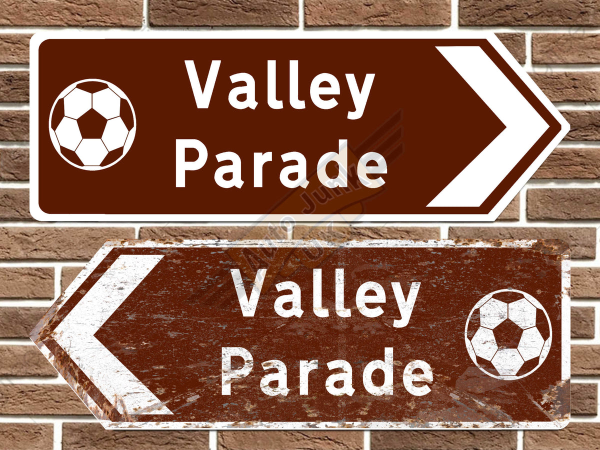 Valley Parade Football Metal Road Sign