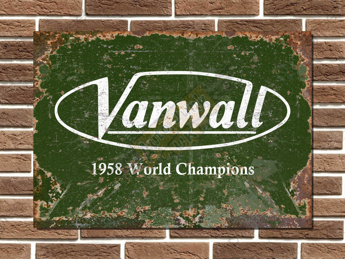 Vanwall World Champions Metal Sign