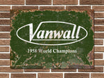 Vanwall World Champions Metal Sign