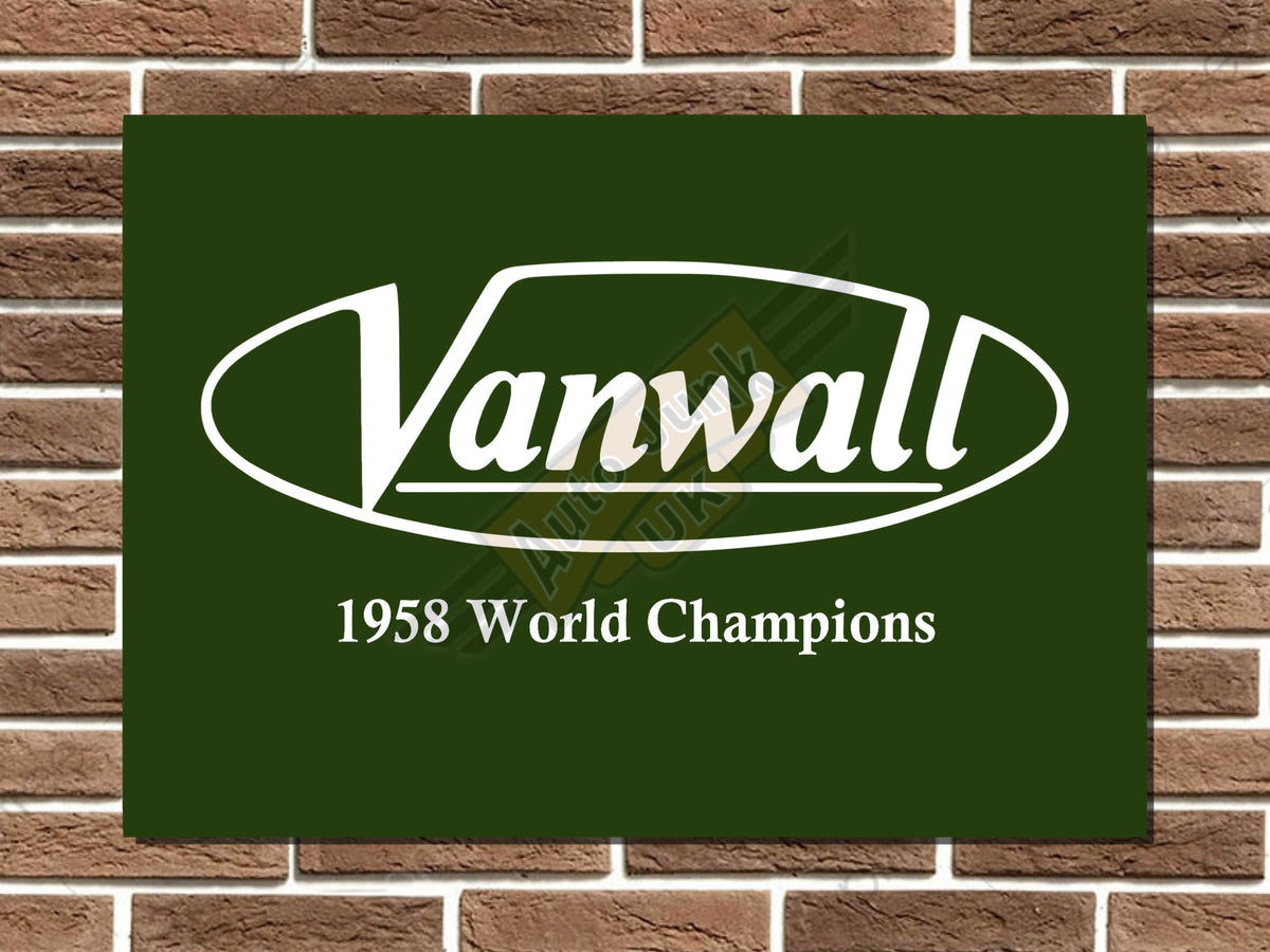 Vanwall World Champions Metal Sign