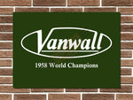 Vanwall World Champions Metal Sign
