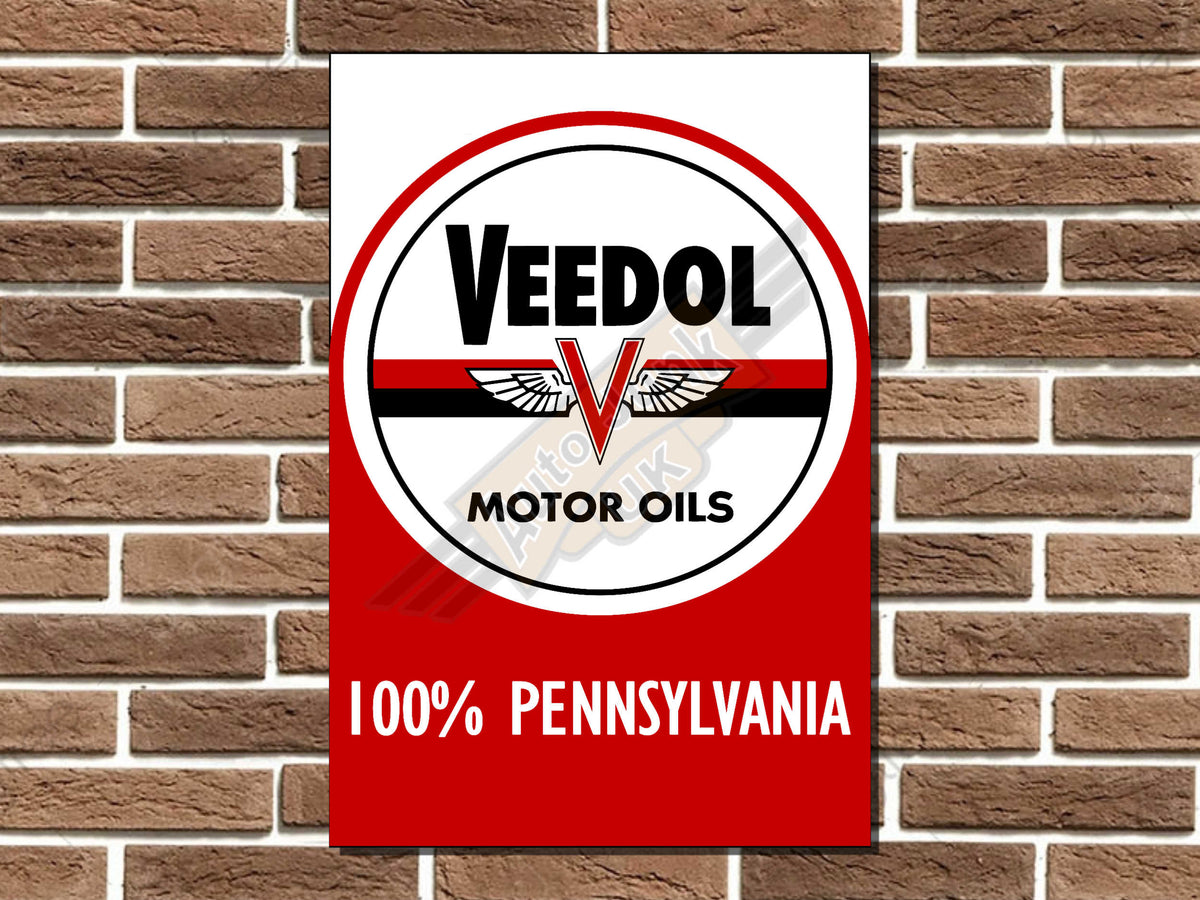 Veedol Motor Oils Metal Sign