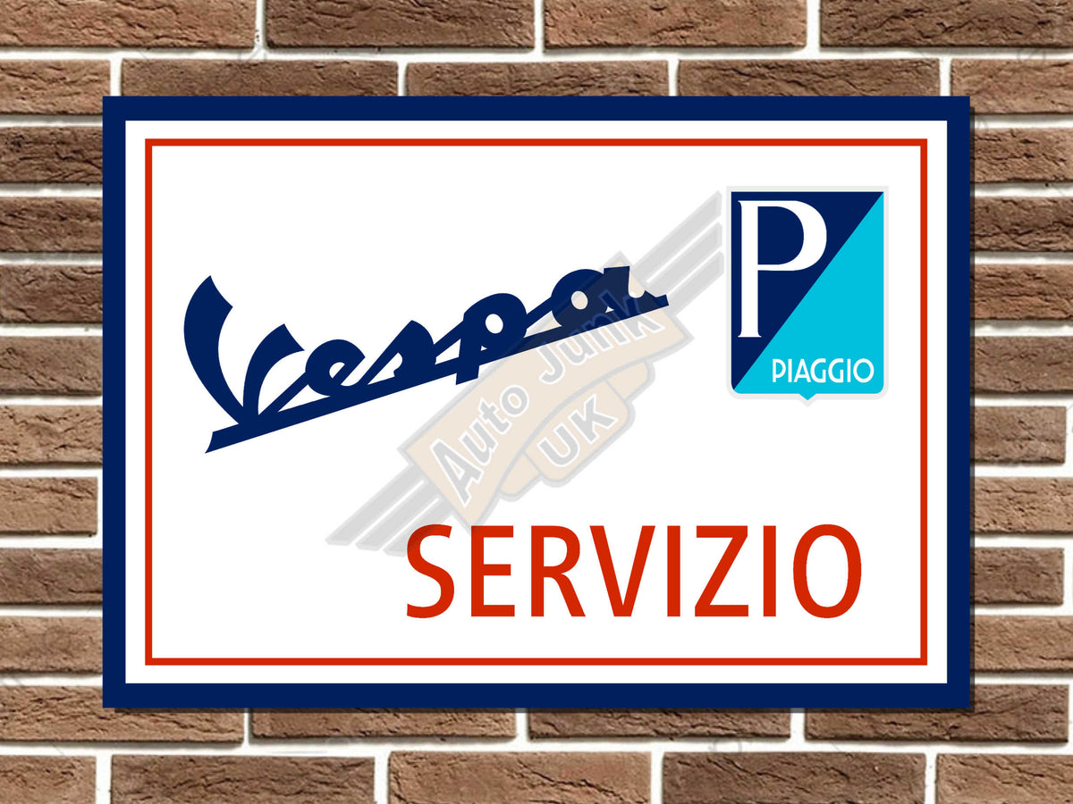 Vespa Servizio Metal Sign