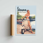 Vespa Paper Poster