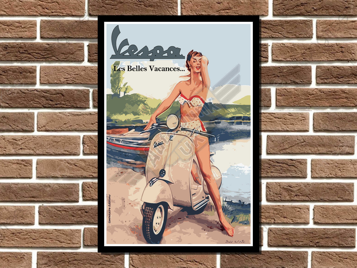 Vespa Metal Sign