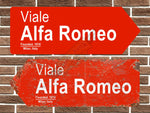 Alfa Romeo Viale Alfa Romeo Metal Road Sign