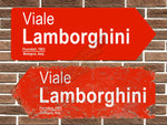 Lamborghini Viale Lamborghini Metal Road Sign