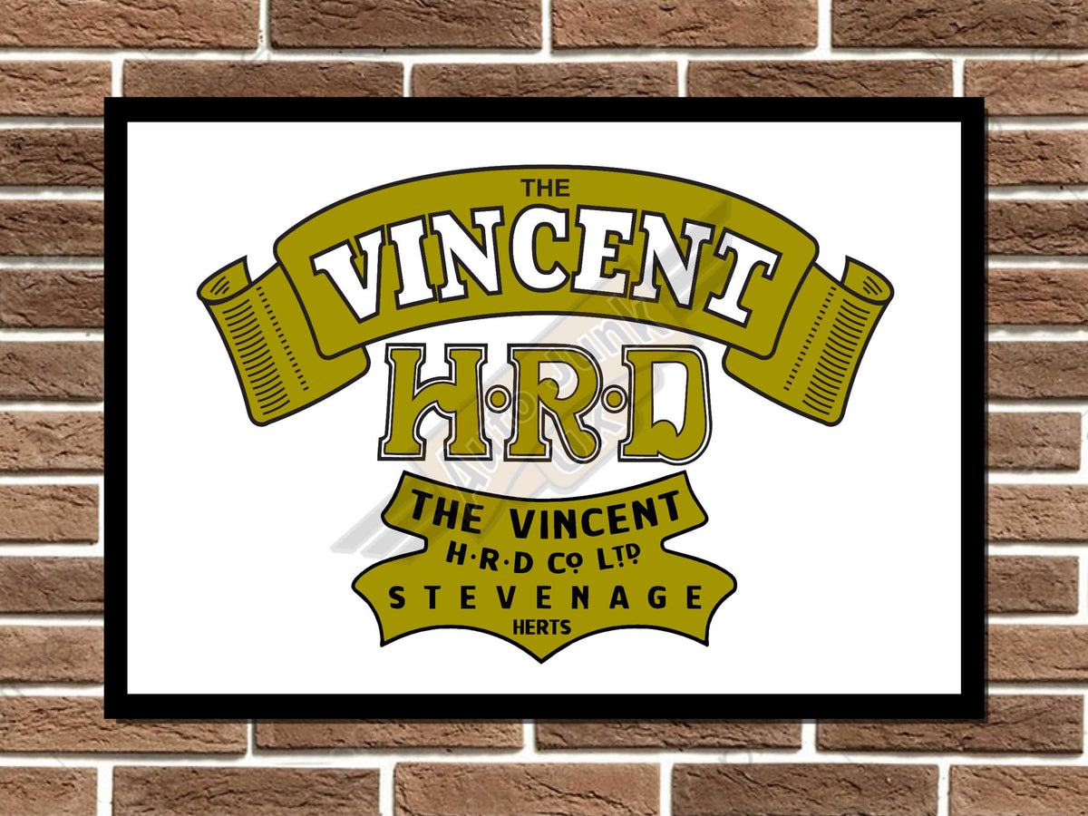 Vincent Motorcycles Metal Sign