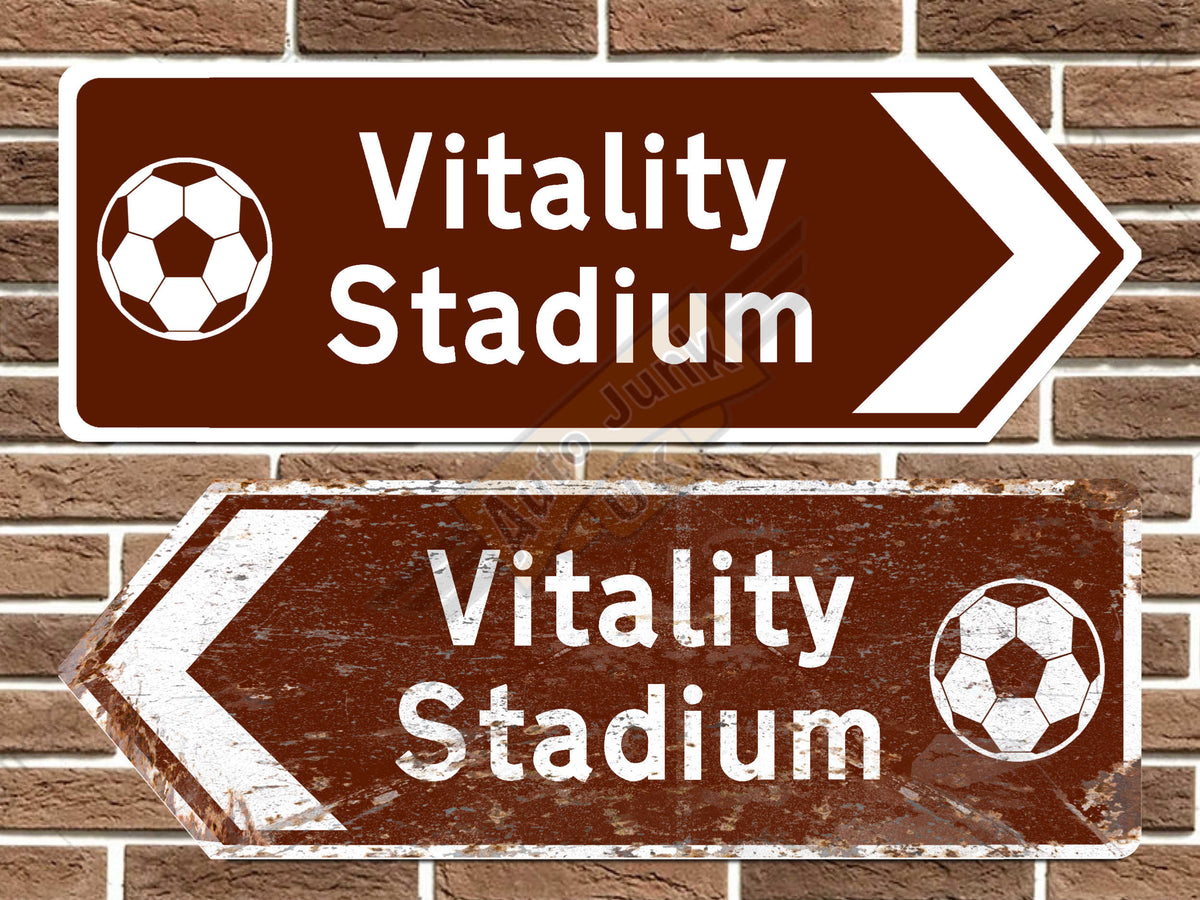 Vitality Stadium Football Metal Road Sign