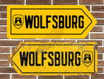 Wolfsburg Metal Road Sign