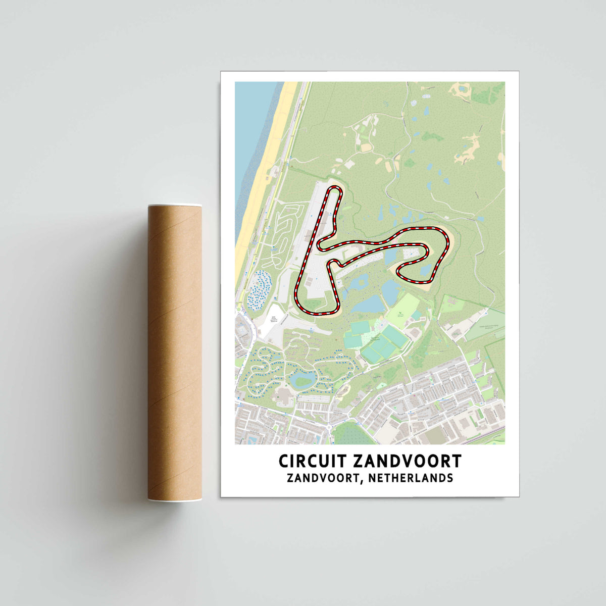 Circuit Zandvoort Map Paper Poster