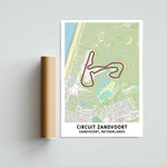 Circuit Zandvoort Map Paper Poster