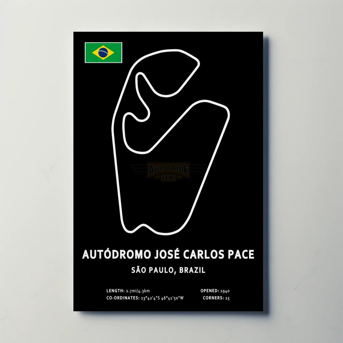 Autodromo Jose Carlos Pace Circuit Paper Poster
