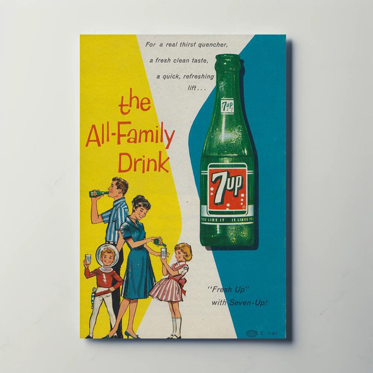 7up The All-Family Drink Paper Poster