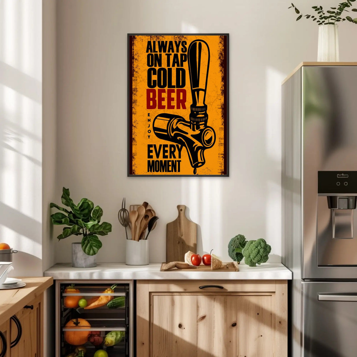 Cold Beer On Tap Paper Poster