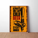 Cold Beer On Tap Paper Poster