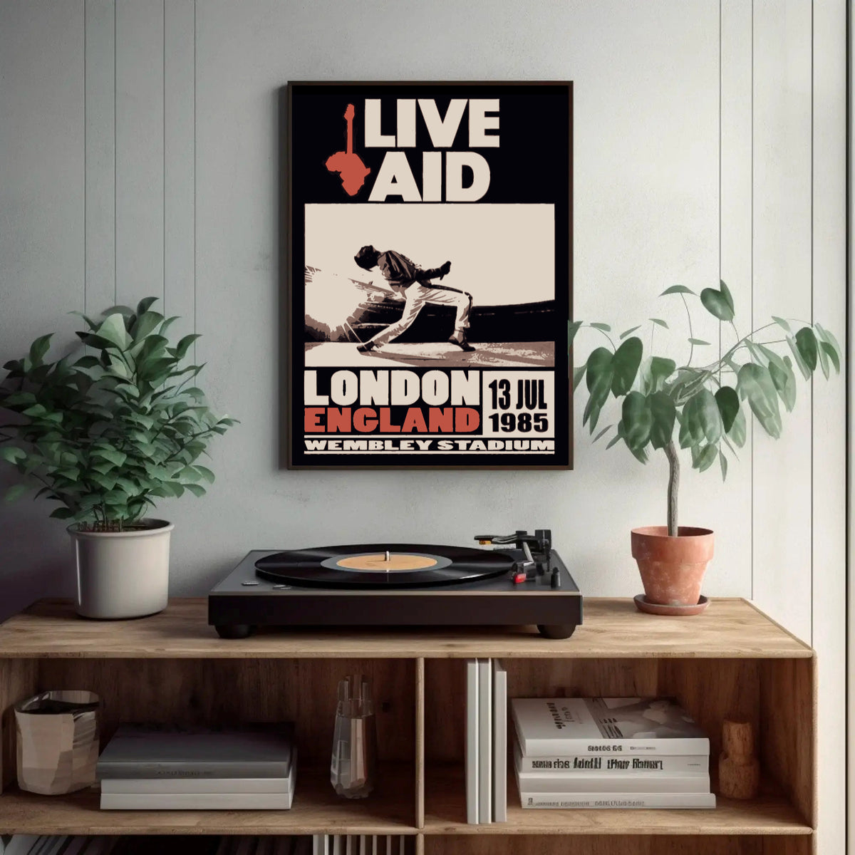 Live Aid London Paper Poster