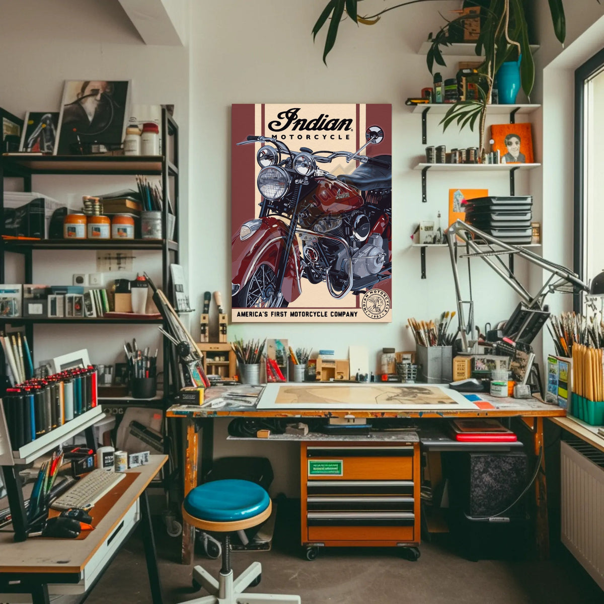 Indian Motorcycles Paper Poster
