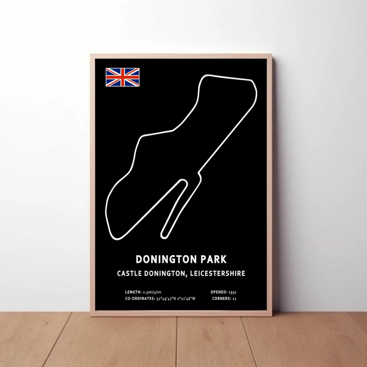 Donington Park Circuit Paper Poster