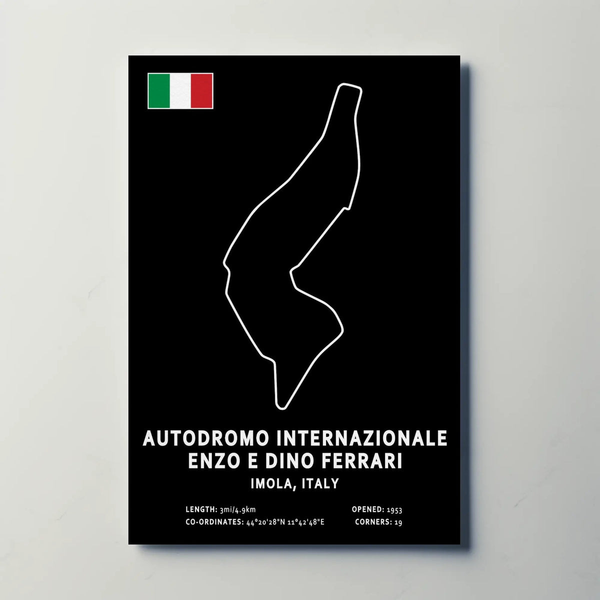 Imola Circuit Paper Poster