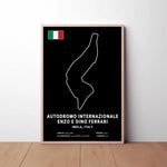 Imola Circuit Paper Poster